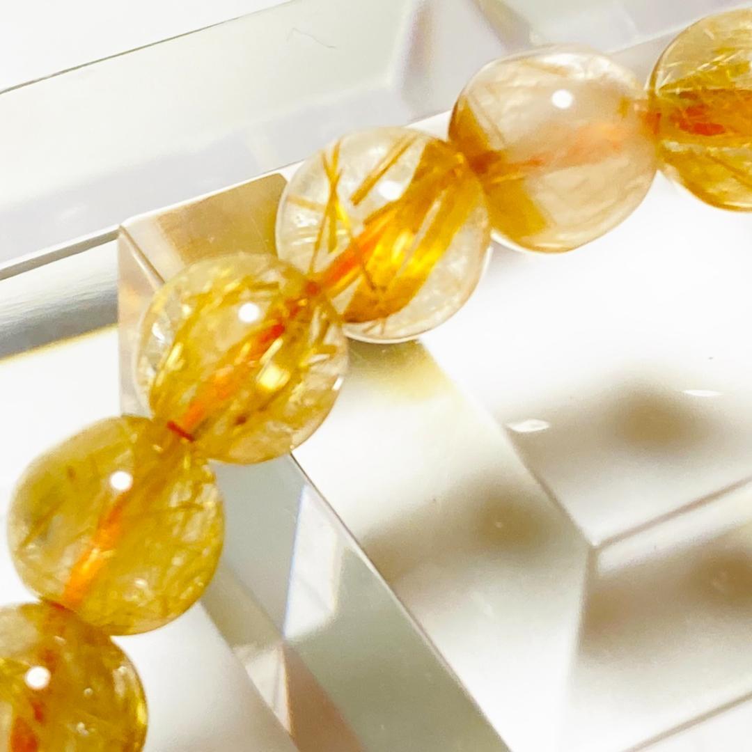 きりよく割引きです！【成功の鍵】ルチルクォーツ 天然石 ブレスレット