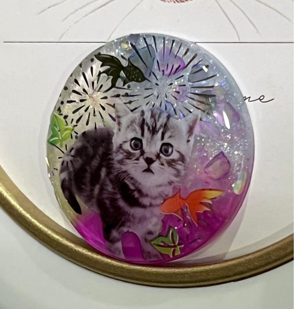 感謝価格(ㅅ´꒳` )キジトラちゃん   レジンヘアゴム