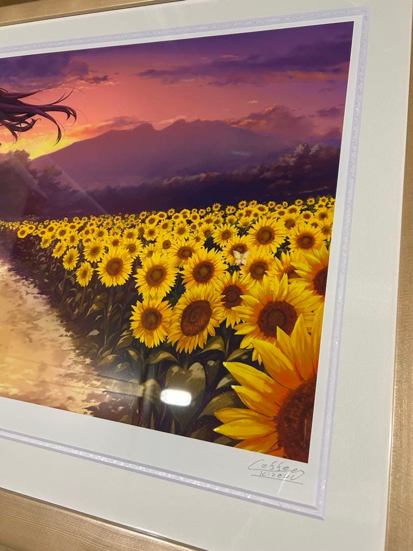 アールビバン　版画　珈琲貴族　白峰莉花　晩景　シリアル1