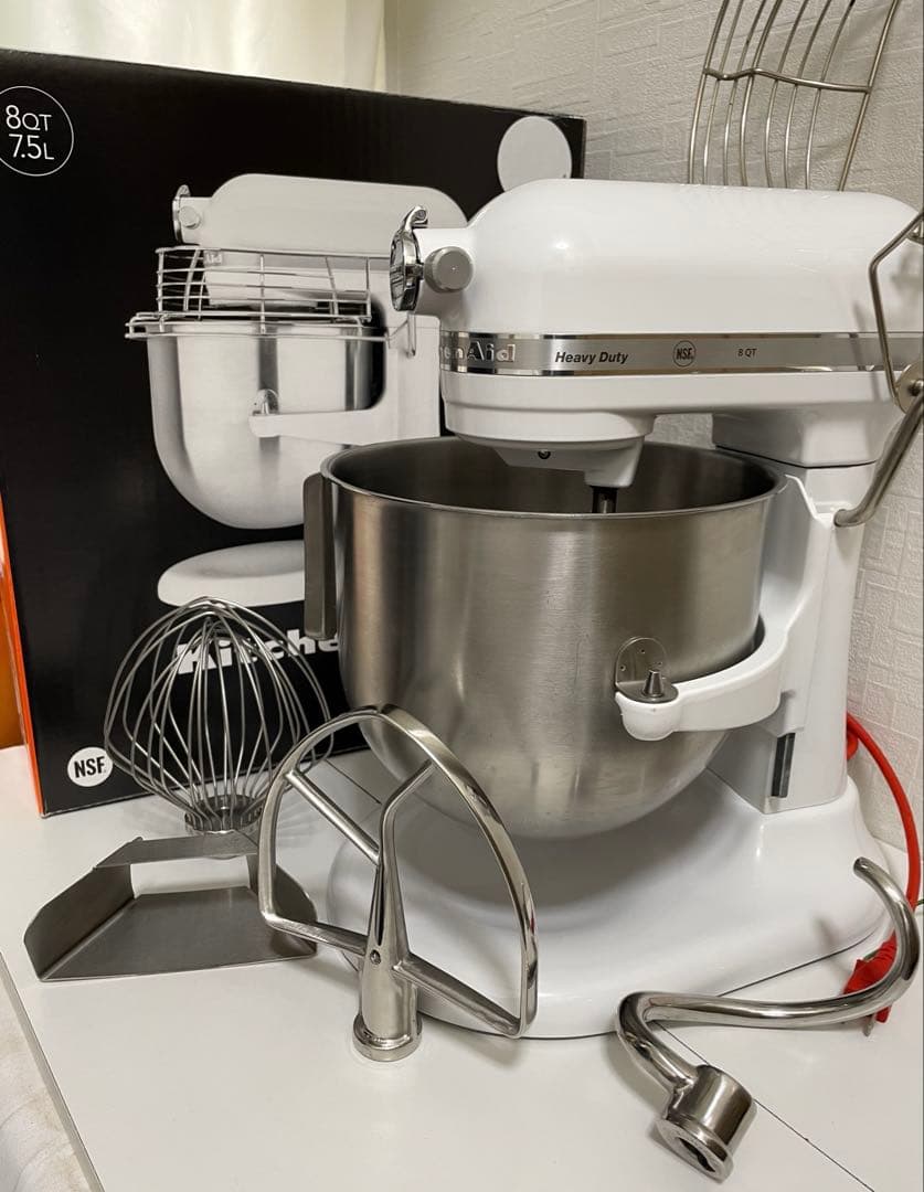 超美品キッチンエイドスタンドミキサー8QT卓上ミキサーKSM8WH
