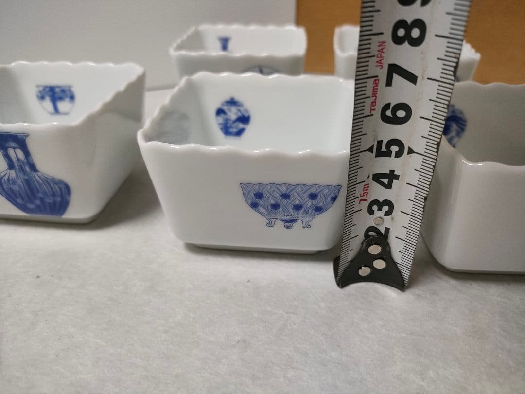 深川製磁　ブルーチャイナ　小鉢５個セット　美品