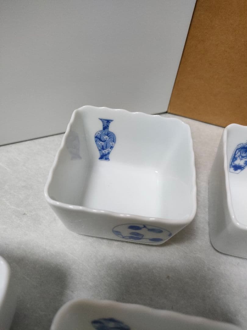 深川製磁　ブルーチャイナ　小鉢５個セット　美品