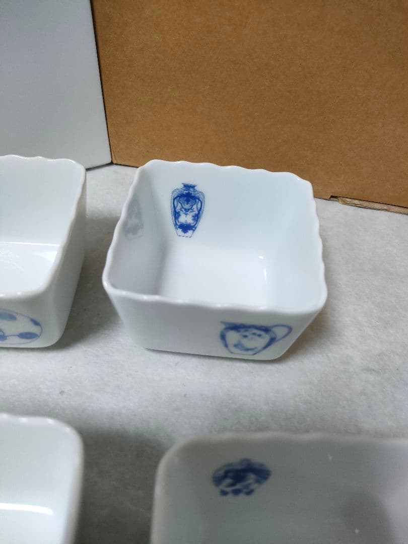 深川製磁　ブルーチャイナ　小鉢５個セット　美品