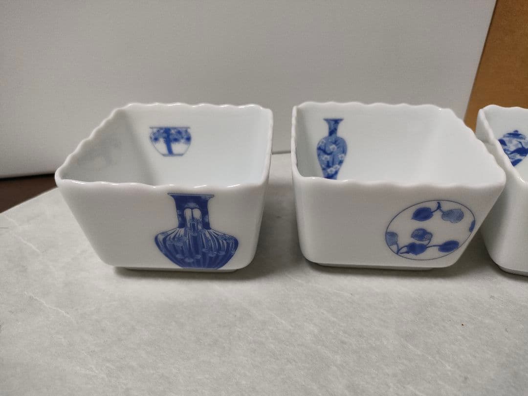深川製磁　ブルーチャイナ　小鉢５個セット　美品