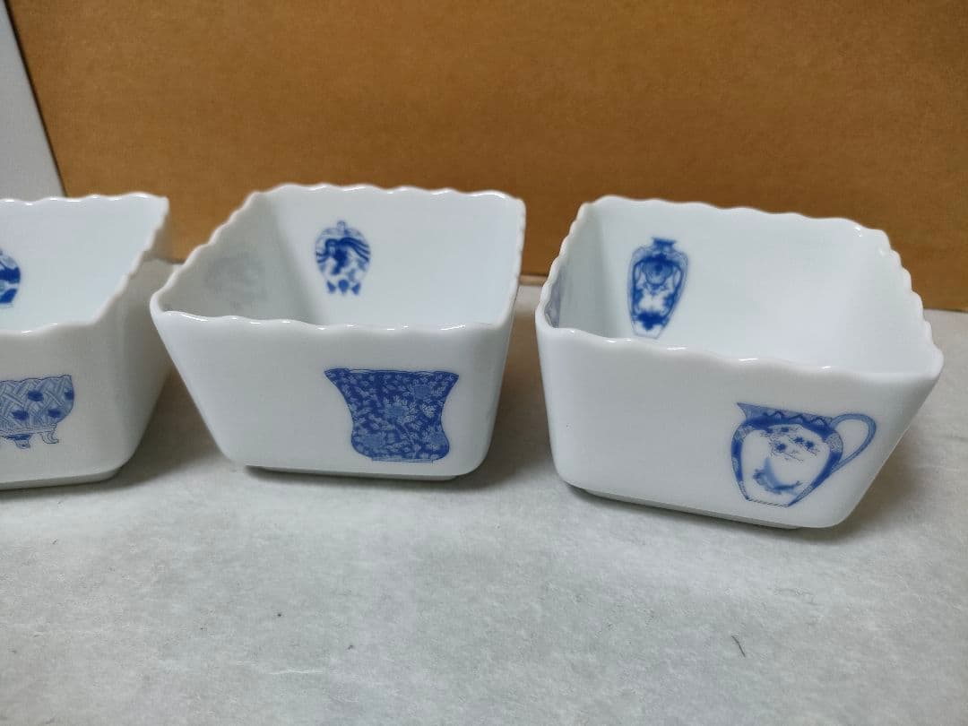 深川製磁　ブルーチャイナ　小鉢５個セット　美品