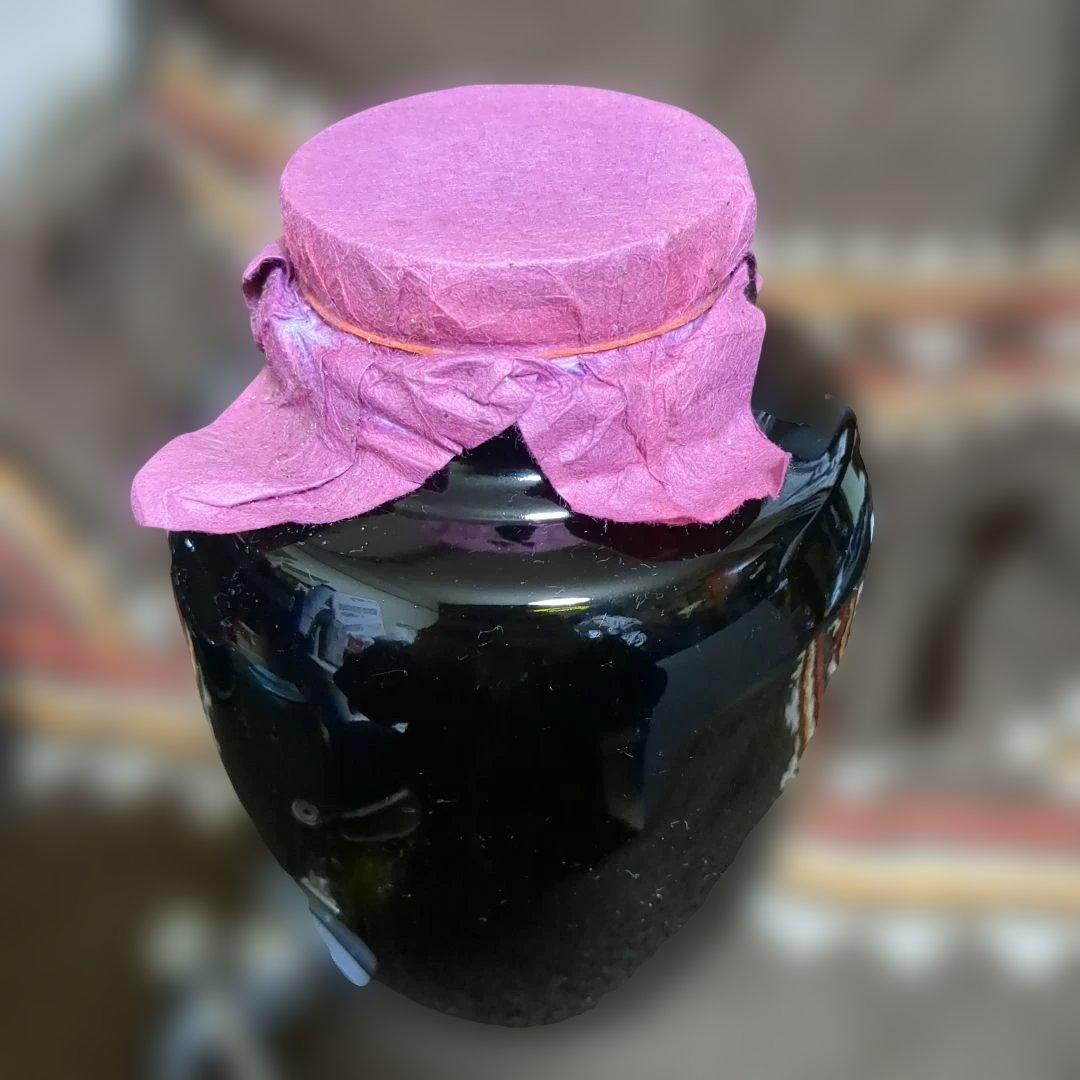 オリジナル黒いガラス製焼酎容器