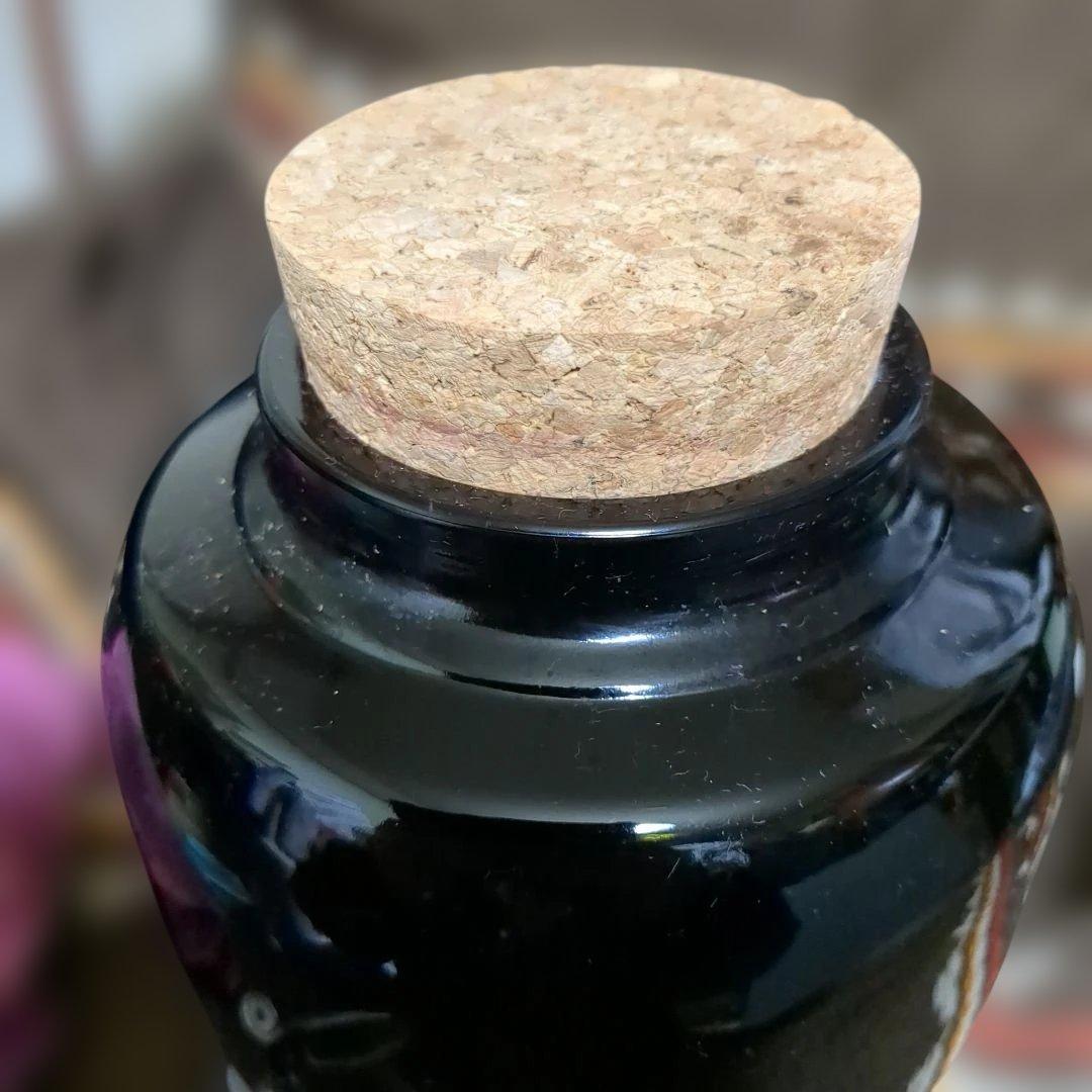 オリジナル黒いガラス製焼酎容器