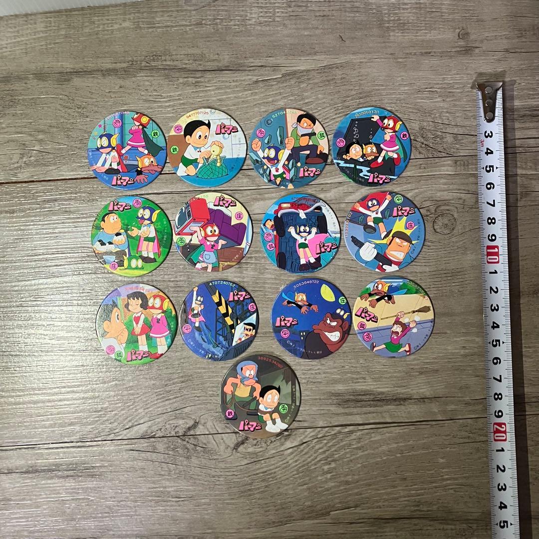 E-壁 昭和レトロ メンコ 13枚セット パーマン 当時物 まとめ売り