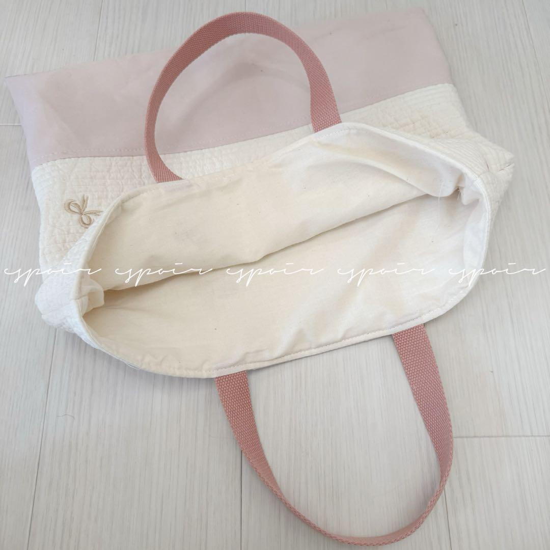 【送料無料】入園入学3点セット(リボン刺繍柄ベージュ)