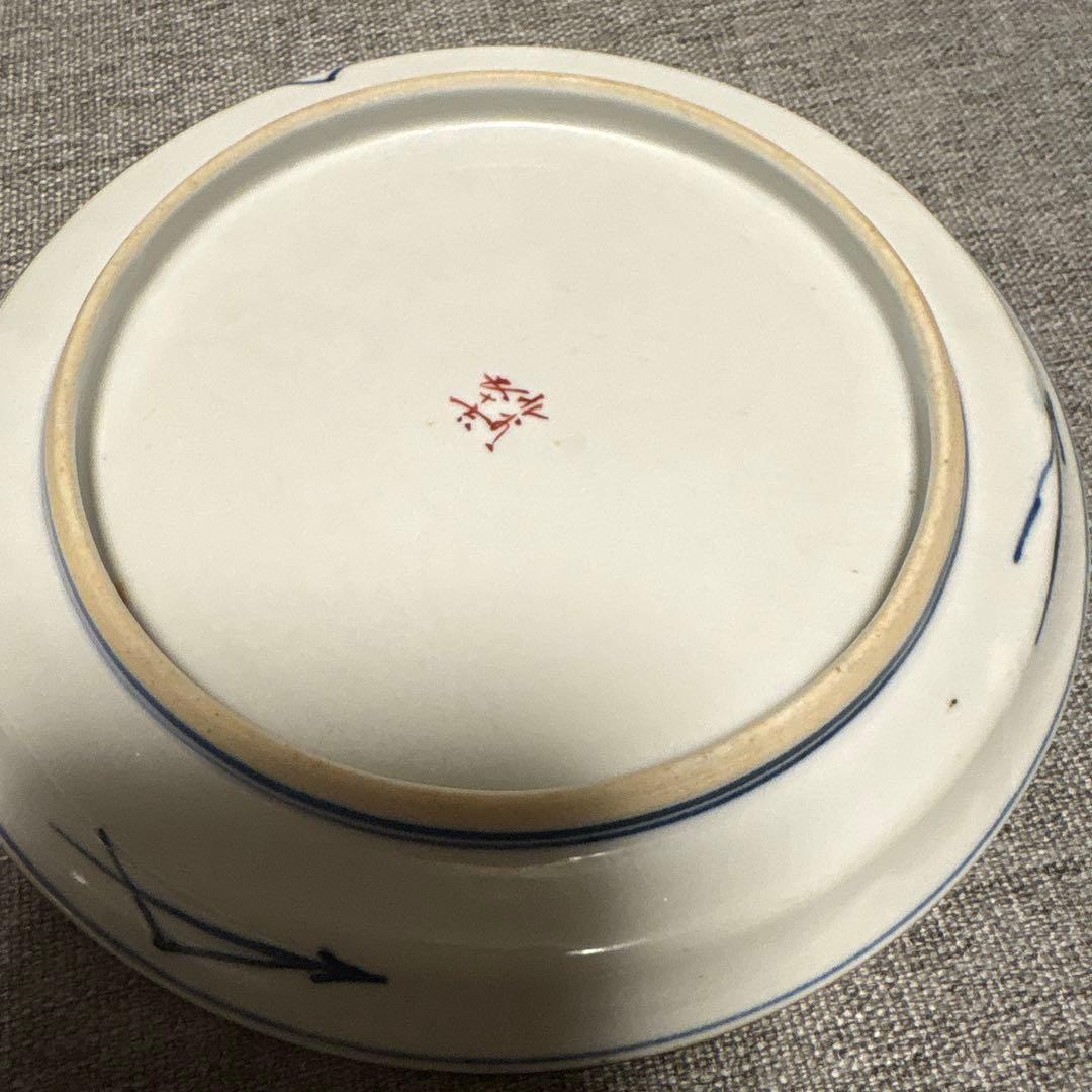 【松竹梅 九谷焼 浅倉五十吉 小皿5枚揃 共箱付】