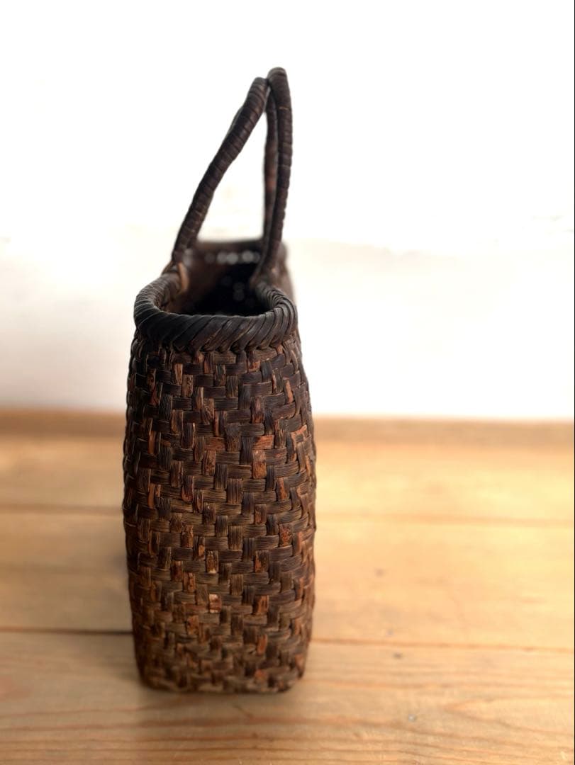 山葡萄のかごバック　古道具