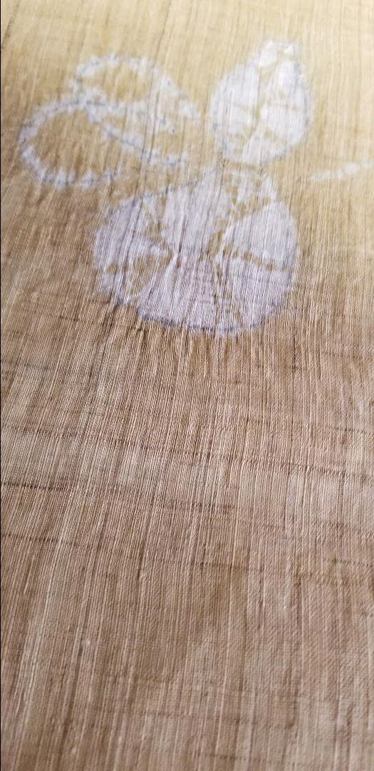 新品♥️麻のれん 天然草木染め♥️絞りひょうたん柄♥️箱あり