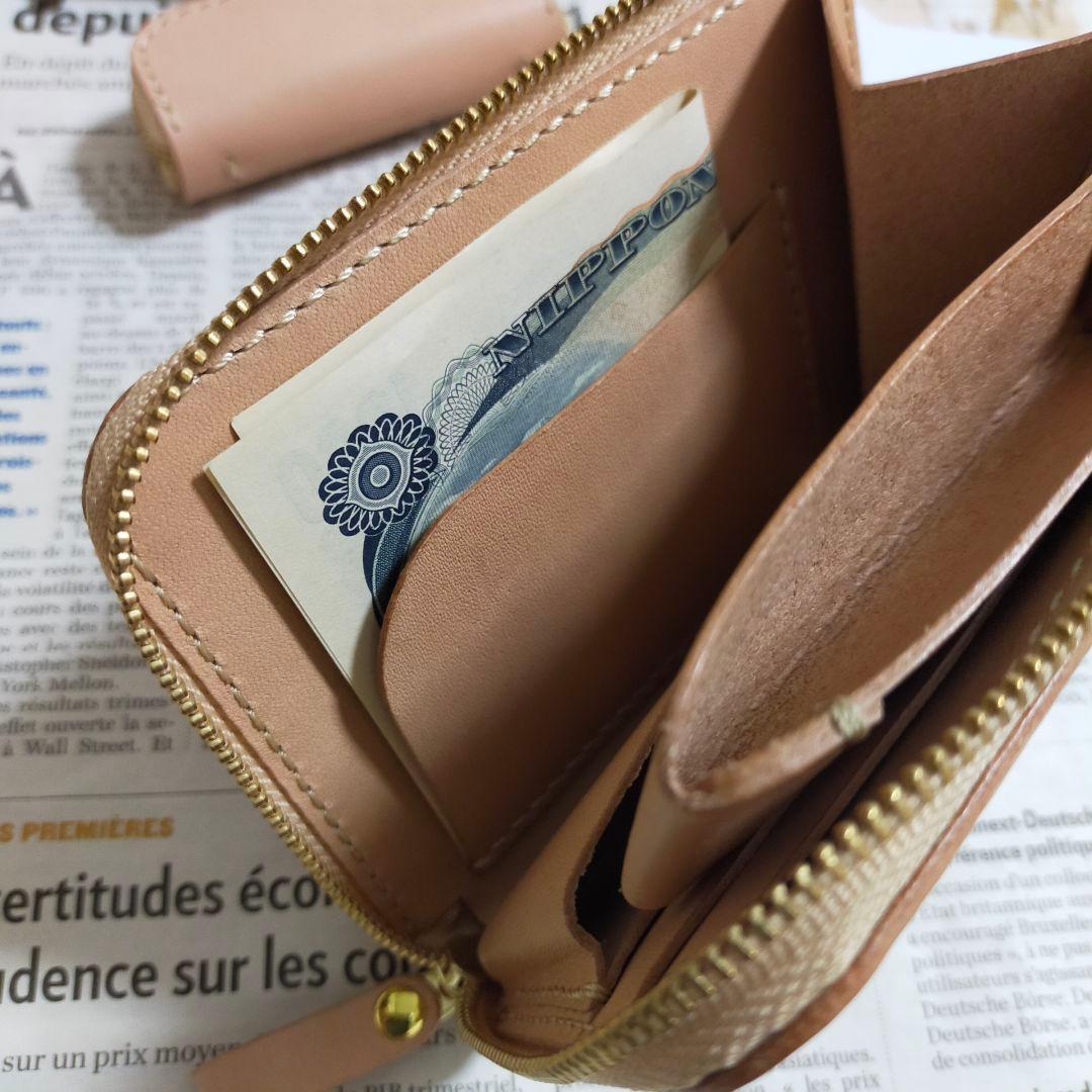 薄型L字ファスナーウォレット＆ケース　栃木レザー