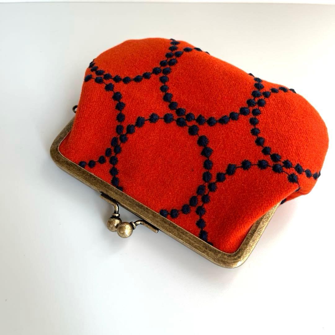 ハンドメイド　がま口親子財布　ミナペルホネンtambourine dop