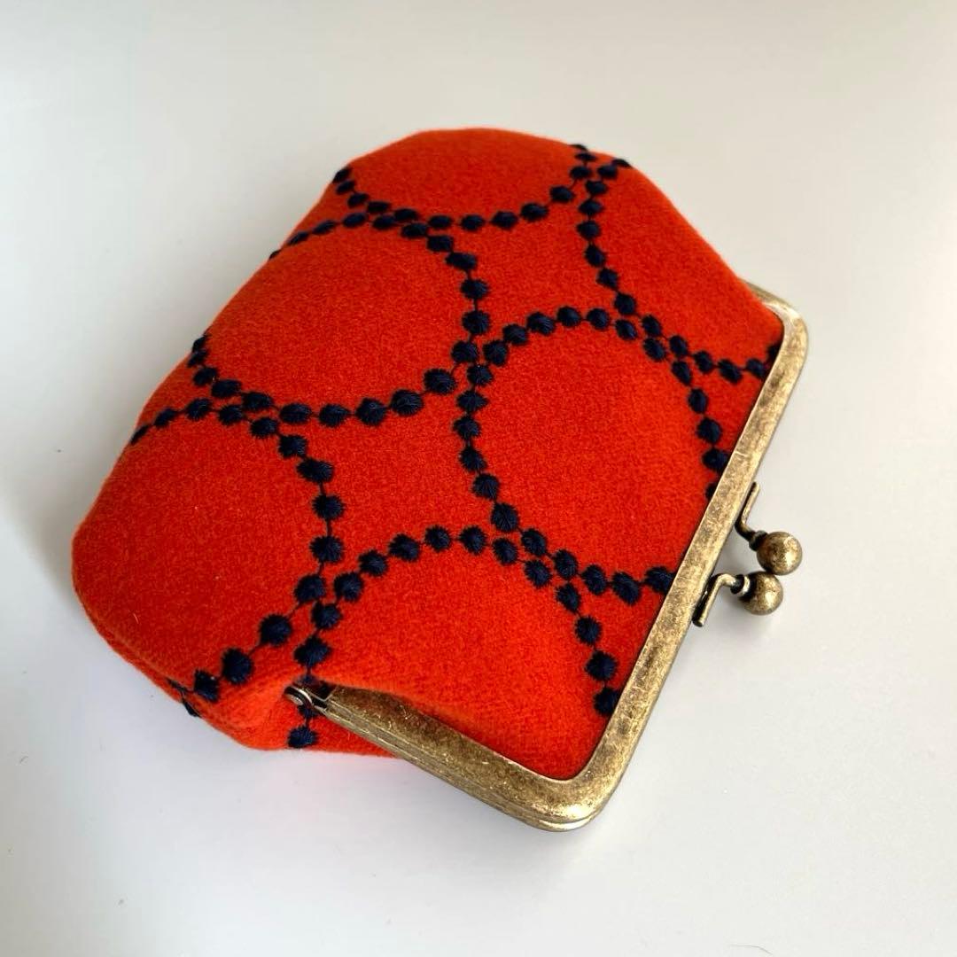 ハンドメイド　がま口親子財布　ミナペルホネンtambourine dop