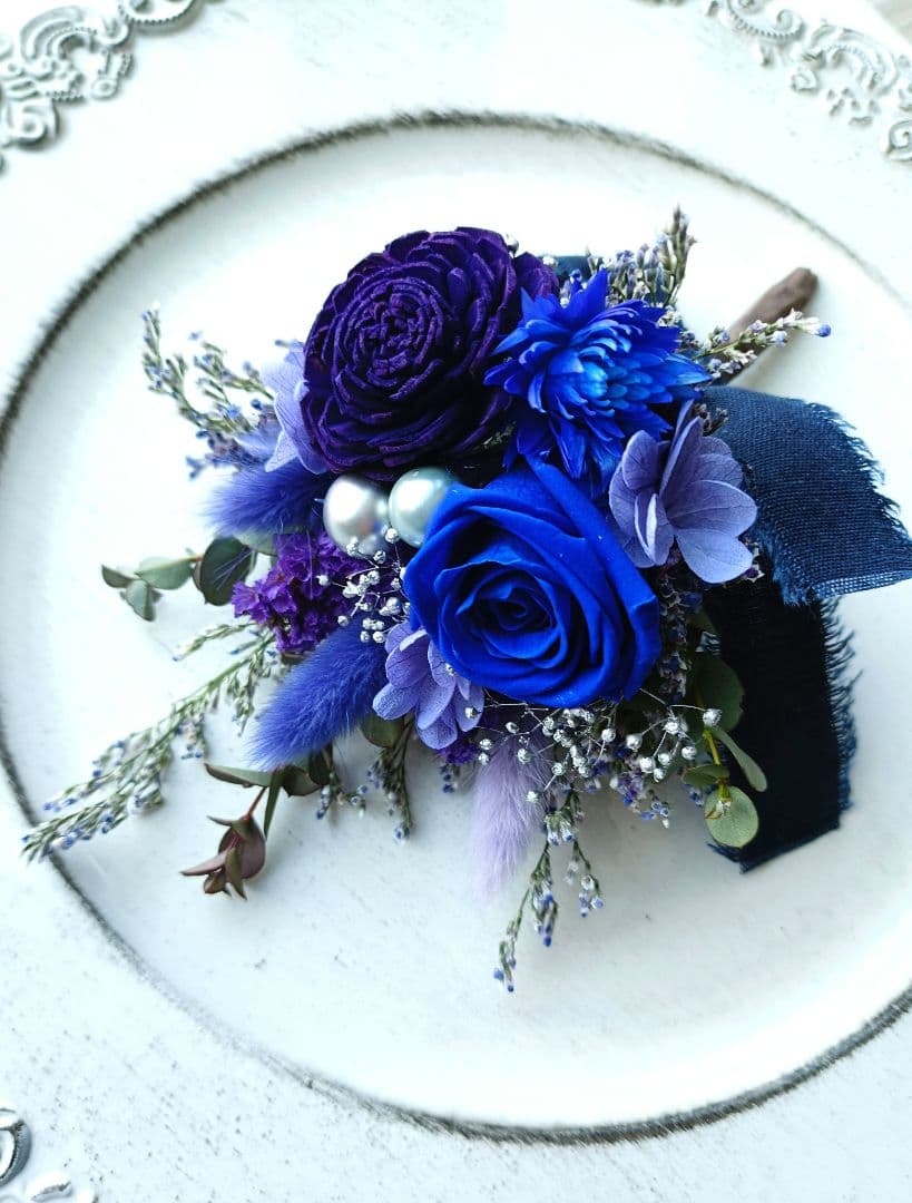 ♡Leeページ♡ウェディングブーケ&ブートニアbule×purple♡