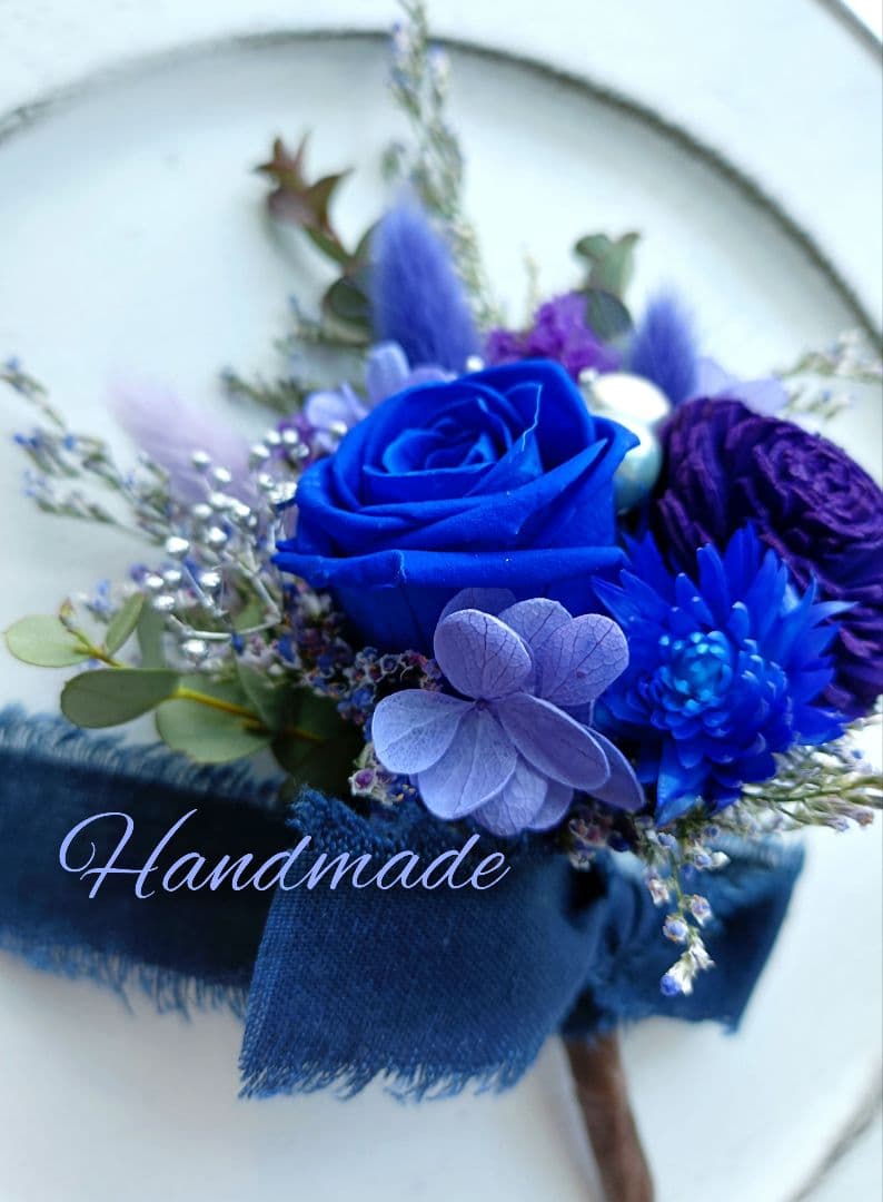 ♡Leeページ♡ウェディングブーケ&ブートニアbule×purple♡