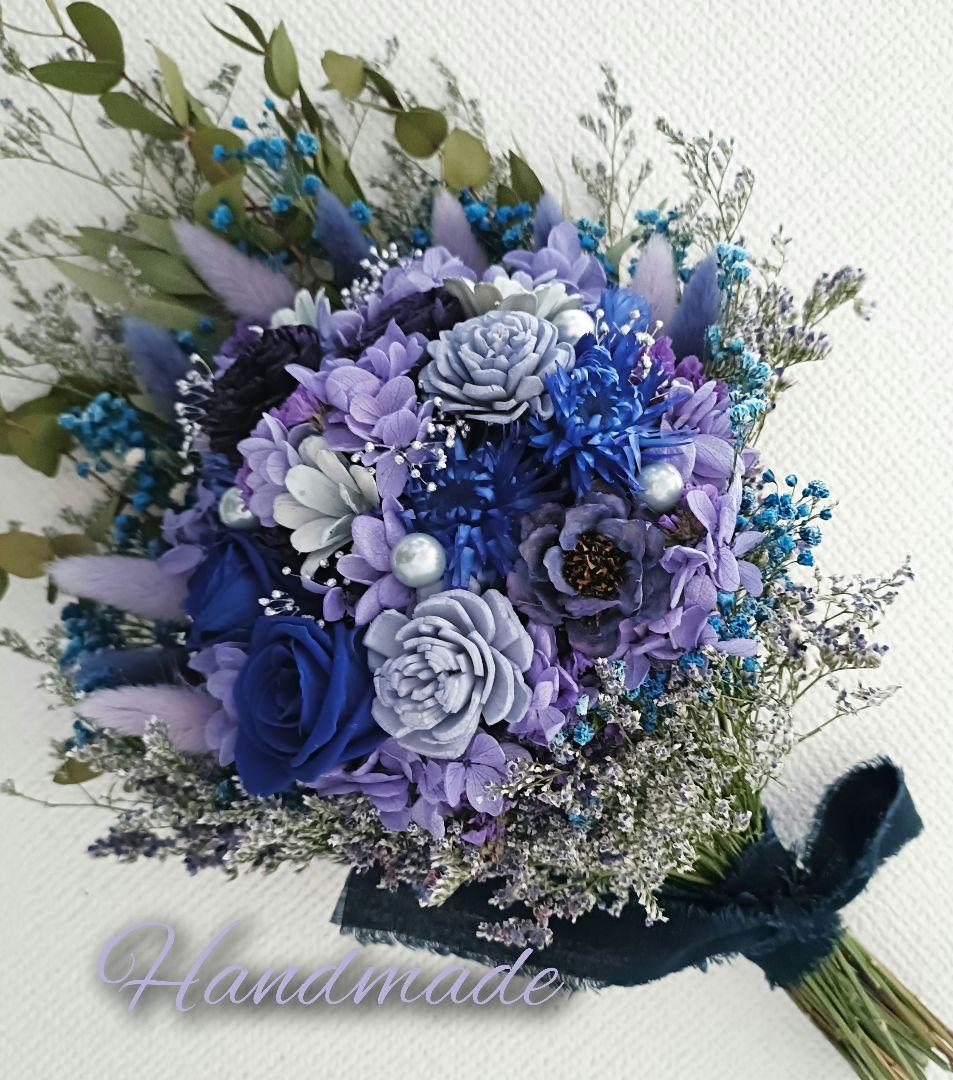 ♡Leeページ♡ウェディングブーケ&ブートニアbule×purple♡