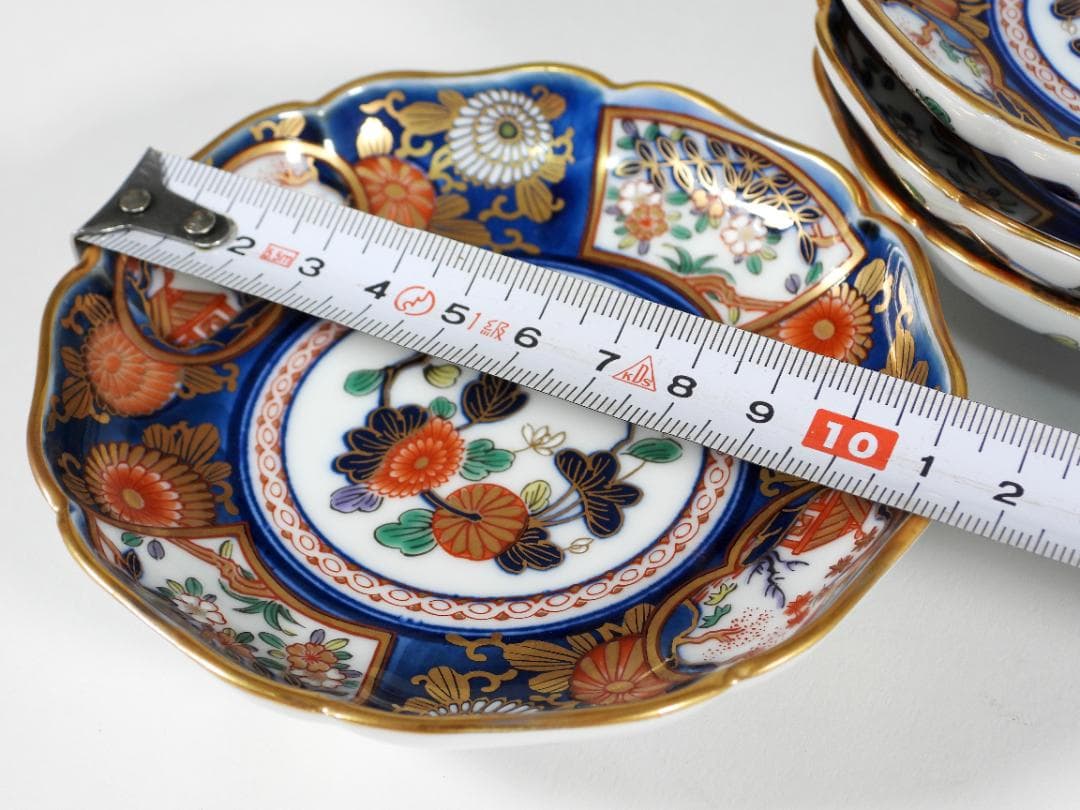 其泉　金彩花柄小皿5枚セット