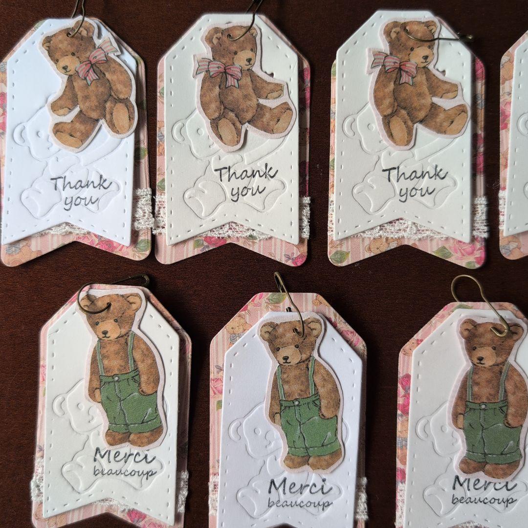 紙タグ〜くまさん　エンボス〜