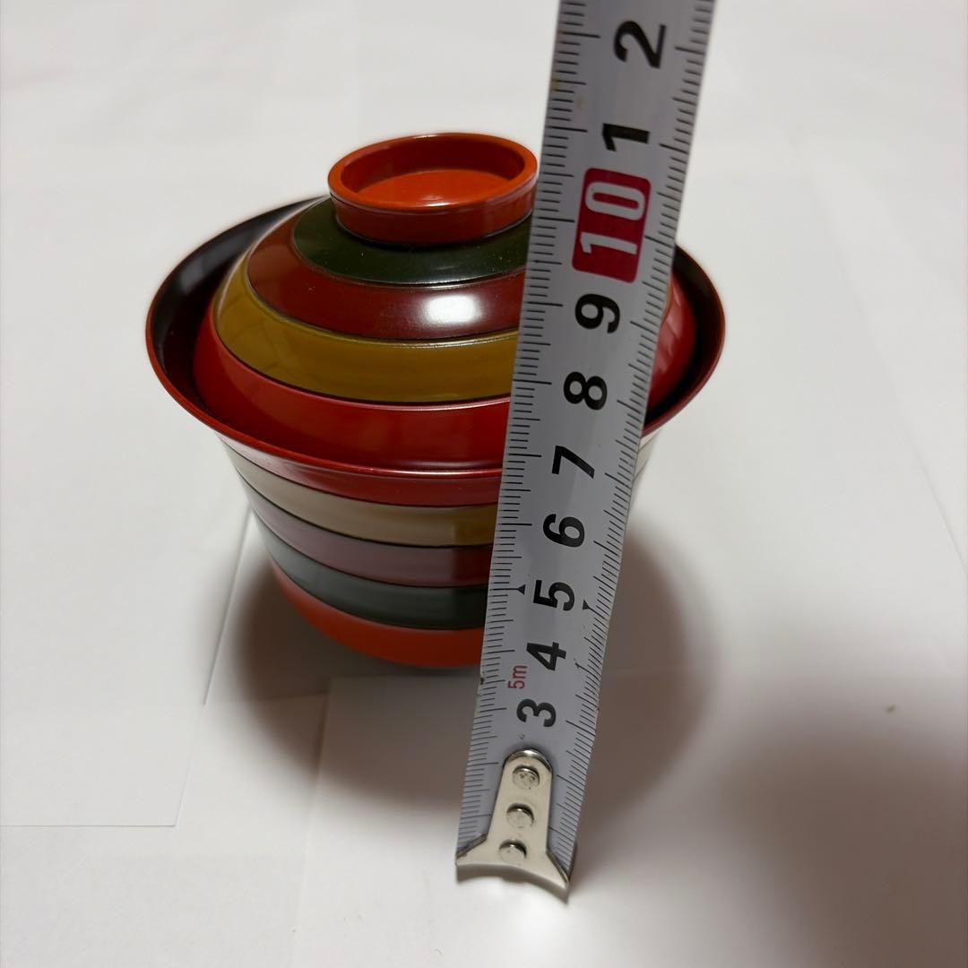 木製吸物椀7客、折敷5枚セット