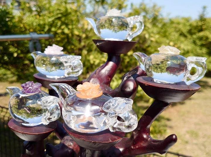 天然石 水晶  急須  置物  高品質インテリア 一点物