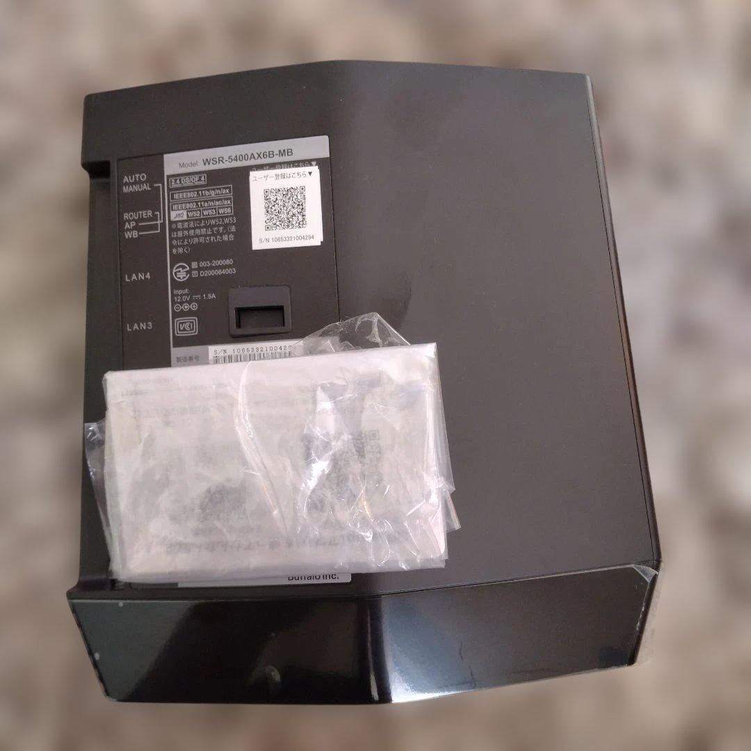 ルーター・ネットワーク機器 BUFFALO AirStation WSR-5400AX6B-MB