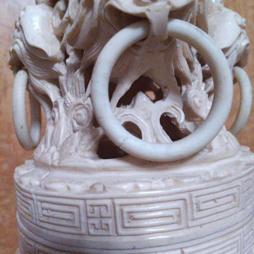 耳付き彫刻 香炉