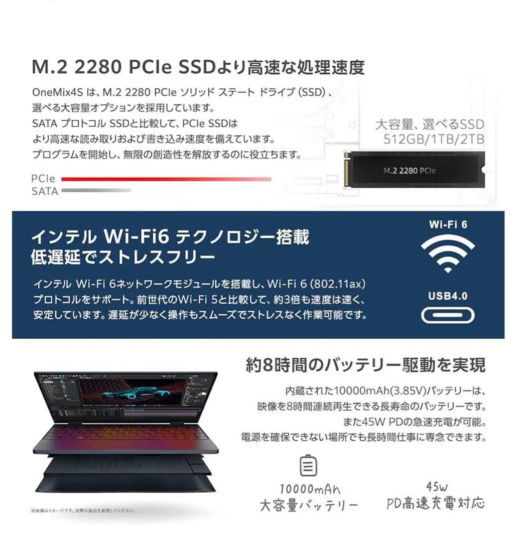 One-Netbook OneMix4S【国内正規版 】Windows 11