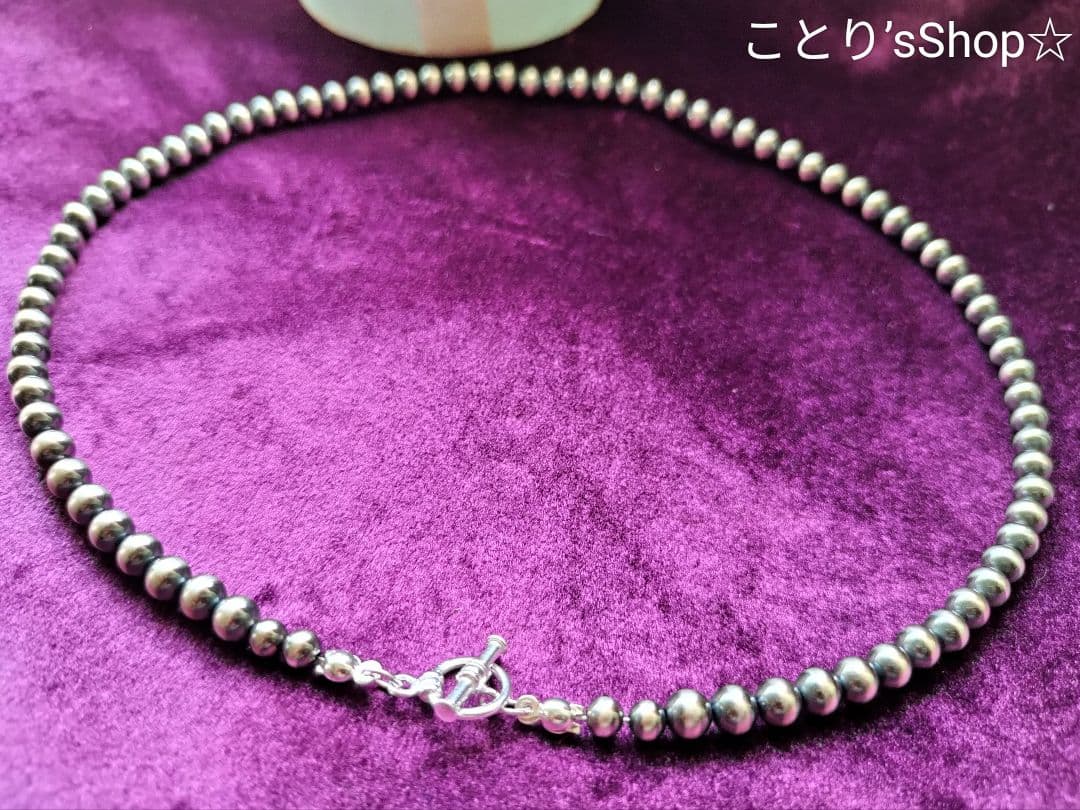 一点物「Luckyが宿る、ことりだけのナバホパール」5mm&4mm ネックレス