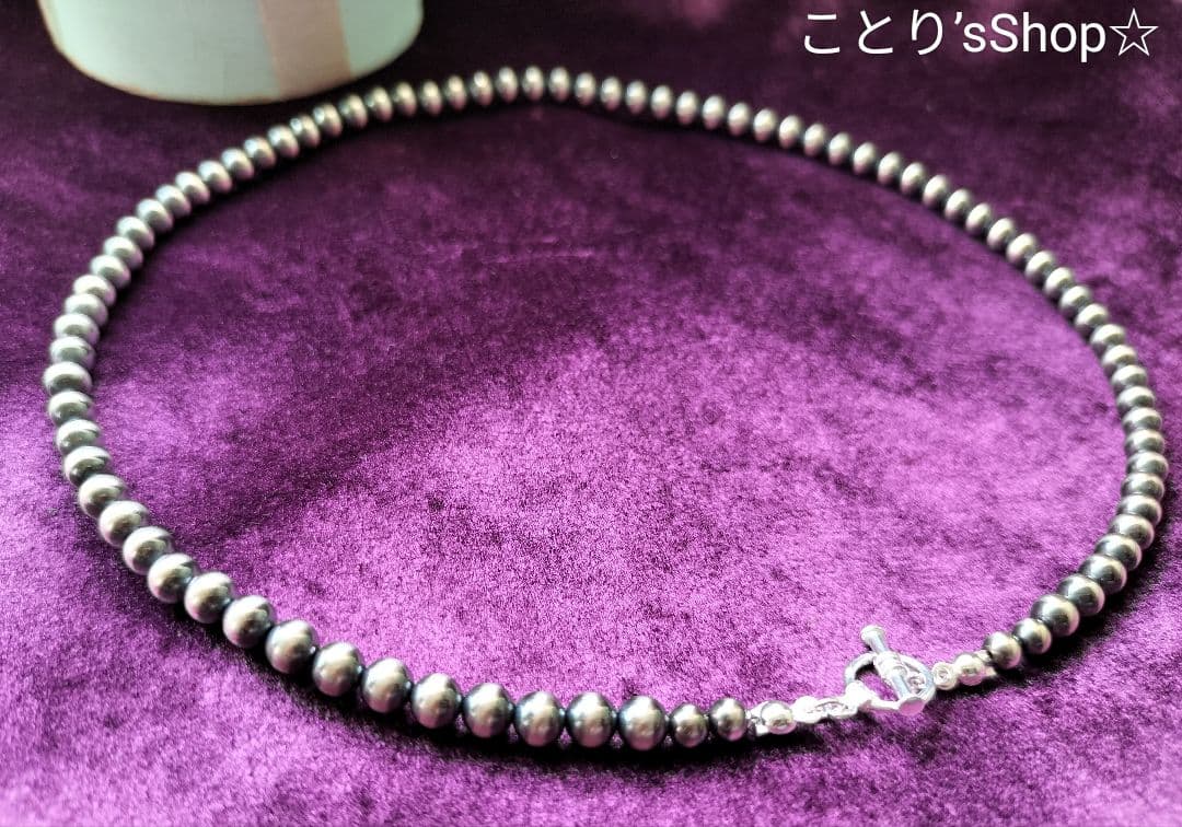 一点物「Luckyが宿る、ことりだけのナバホパール」5mm&4mm ネックレス