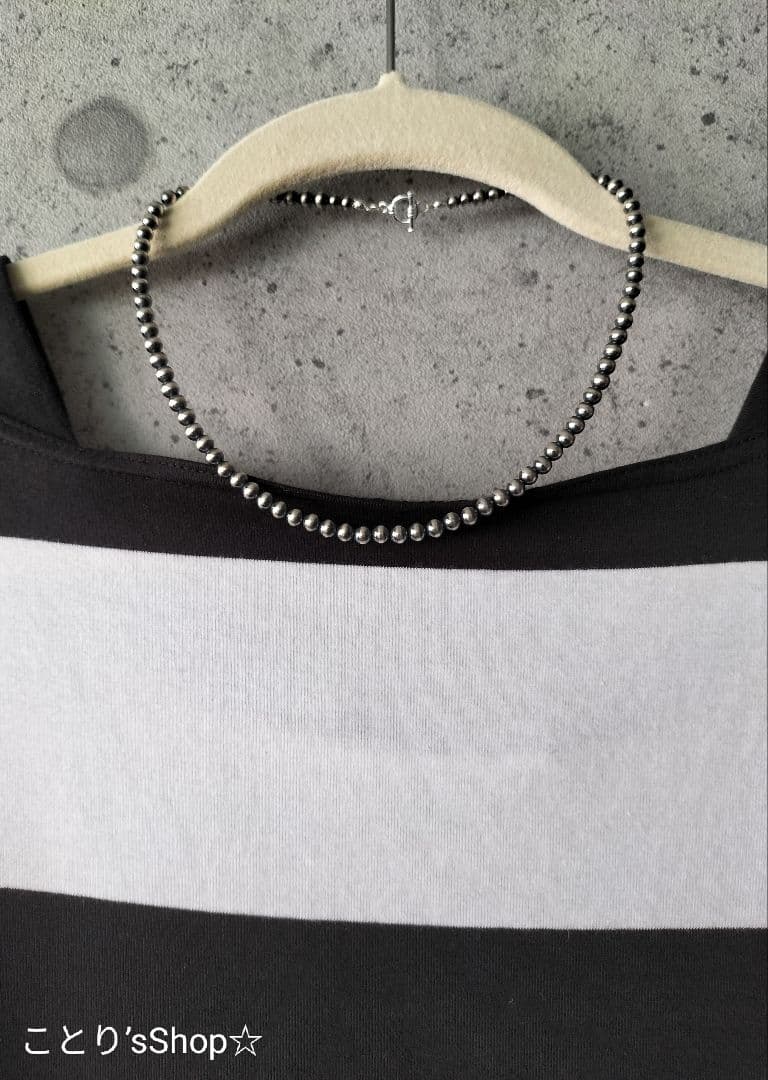 一点物「Luckyが宿る、ことりだけのナバホパール」5mm&4mm ネックレス