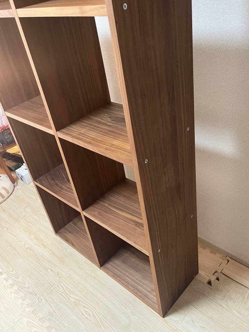 【くまみ】無印良品　スタッキングシェルフ　５段×２列　ウォールナット材