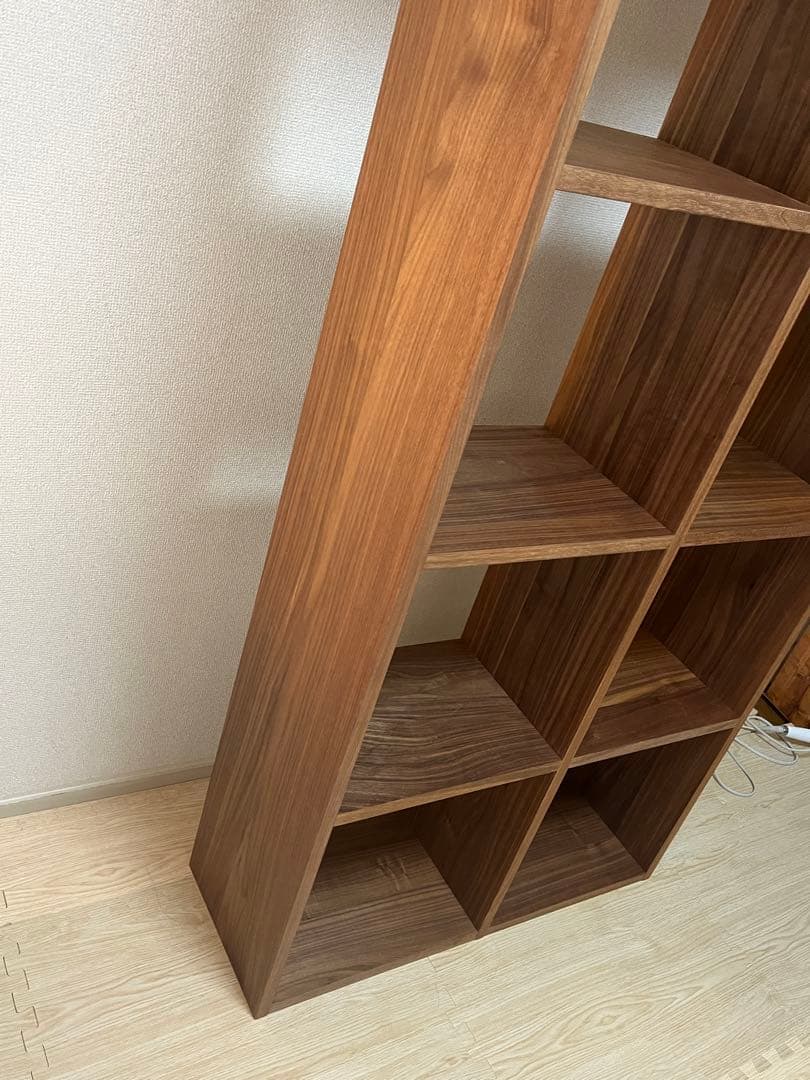 【くまみ】無印良品　スタッキングシェルフ　５段×２列　ウォールナット材