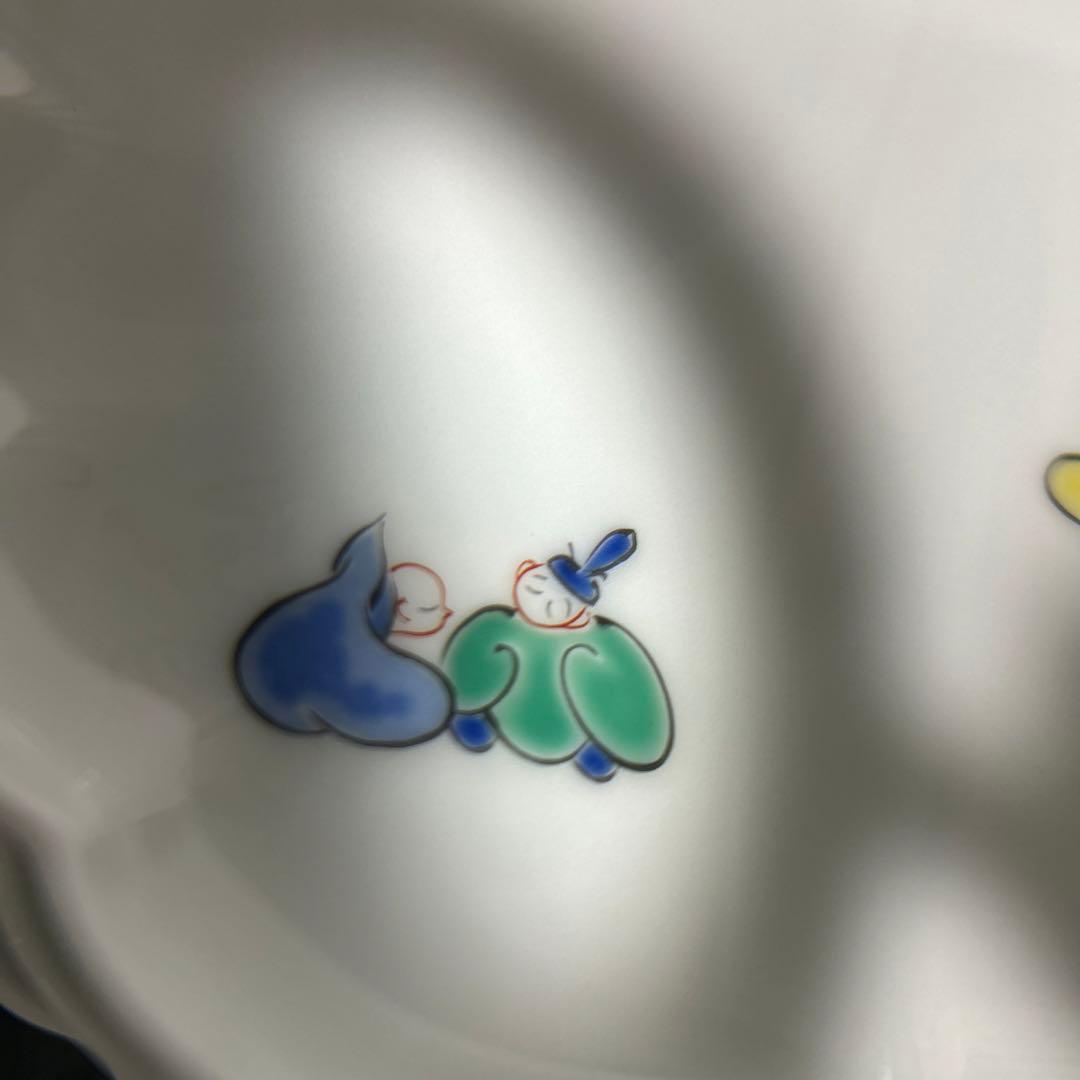 新品　深川製磁　六歌仙　菊中割和皿揃　白磁色絵　銘々皿　中皿　和食器　有田焼4枚