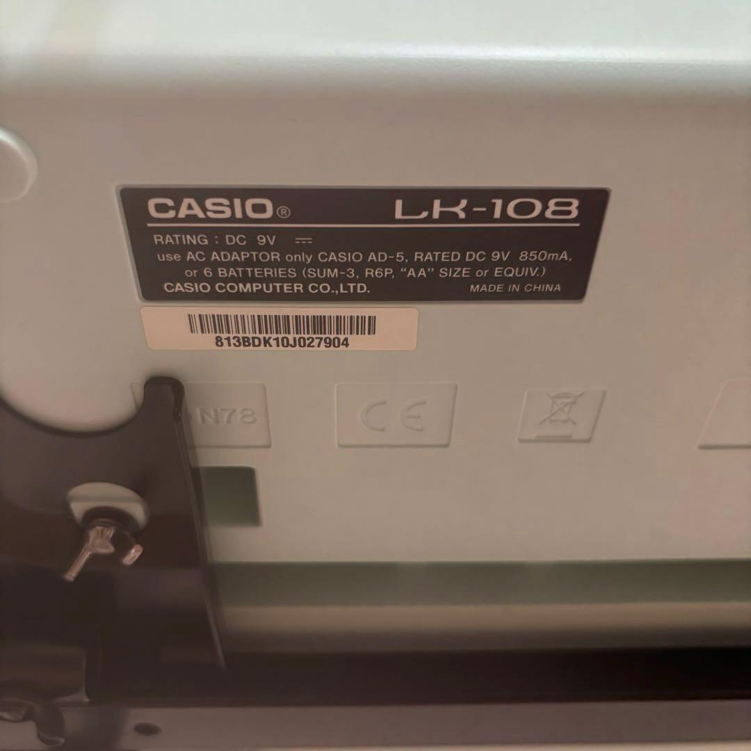 カシオ CASIO LK-108 純正品 動作確認済み 61鍵 キーボード 光
