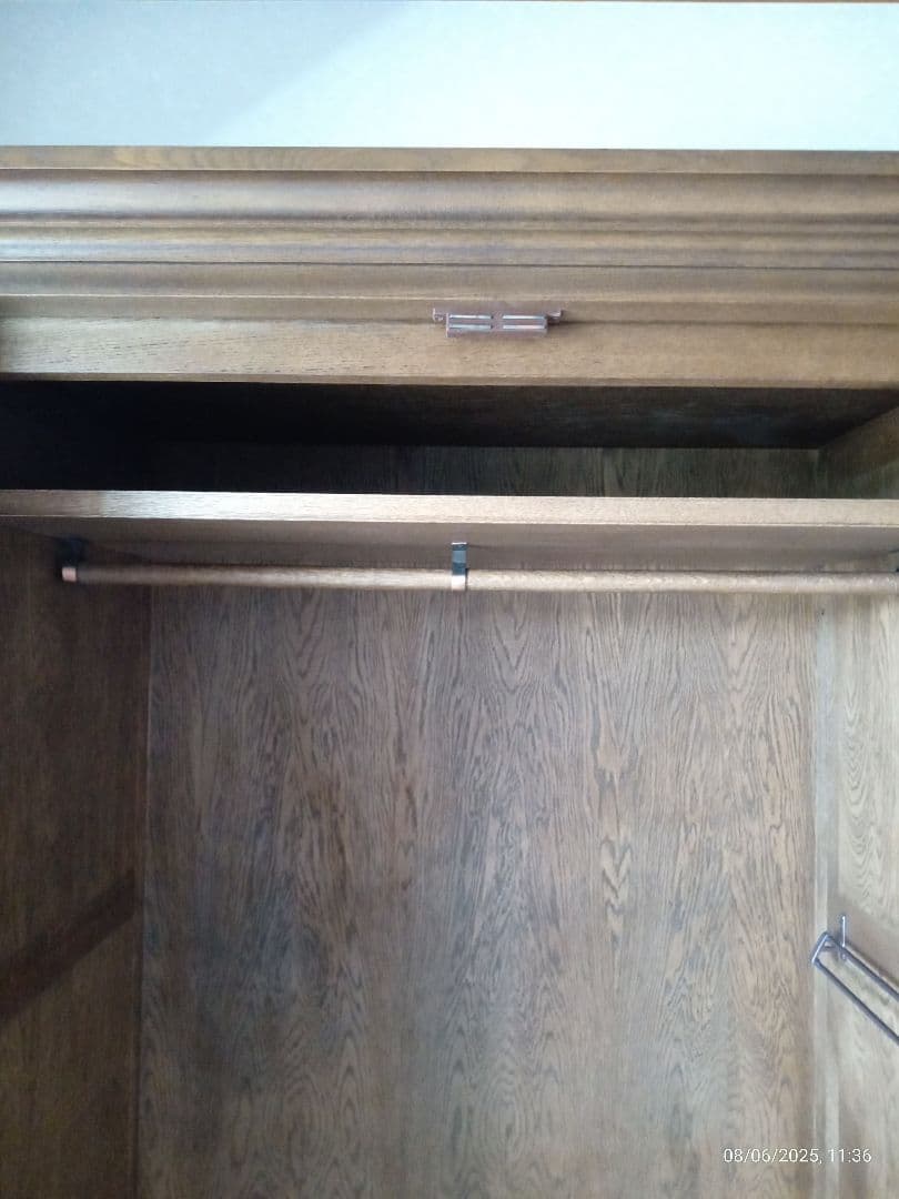 ワードローブ 昭和レトロ アンティーク　ナラ無垢 洋服箪笥