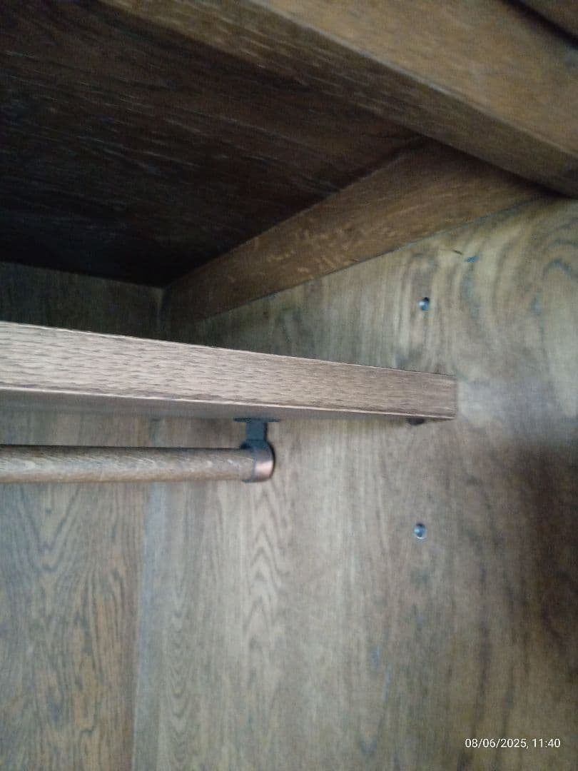 ワードローブ 昭和レトロ アンティーク　ナラ無垢 洋服箪笥