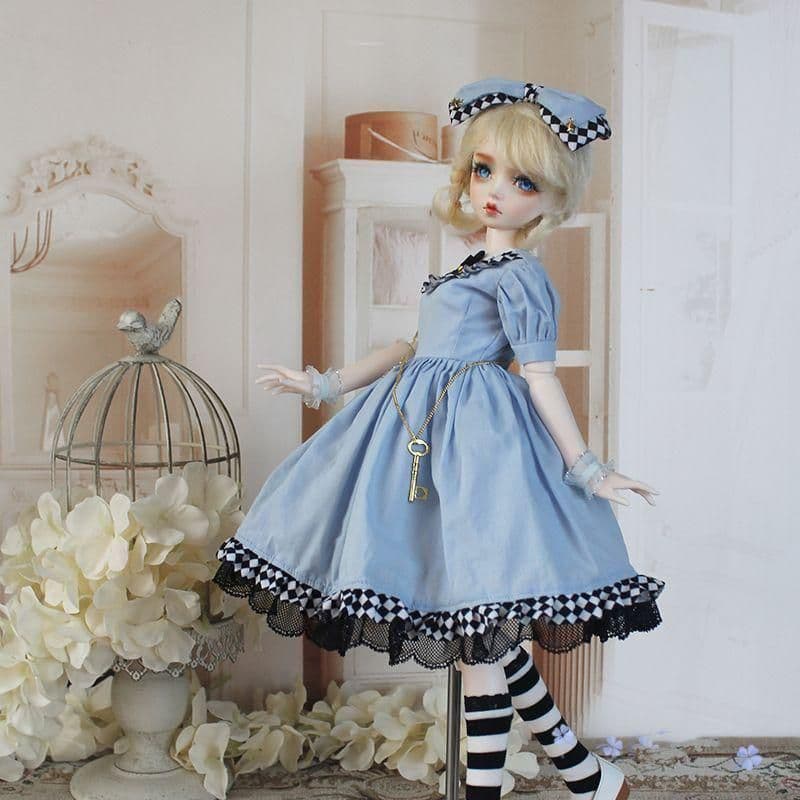 E17 bjd 1/3ドール 衣装　復古　ワンピース 球体関節人形 ハンドメ