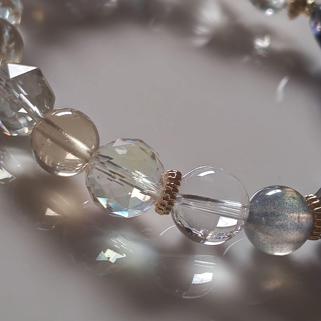 新作♡極♡宝石質アイオライト♡ バイカラーカイヤナイト　水ブレス