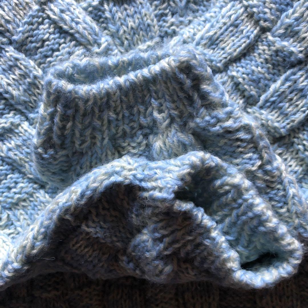 手編みニット　手編みセーター　　限定1点もの　レディスセーター