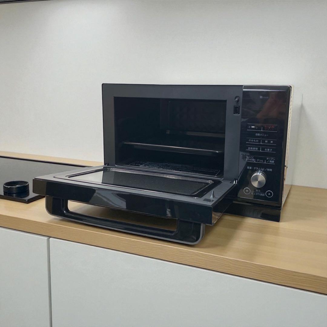 (美品)ニトリ 25L フラットオーブンレンジET-626A 24年製 ブラック
