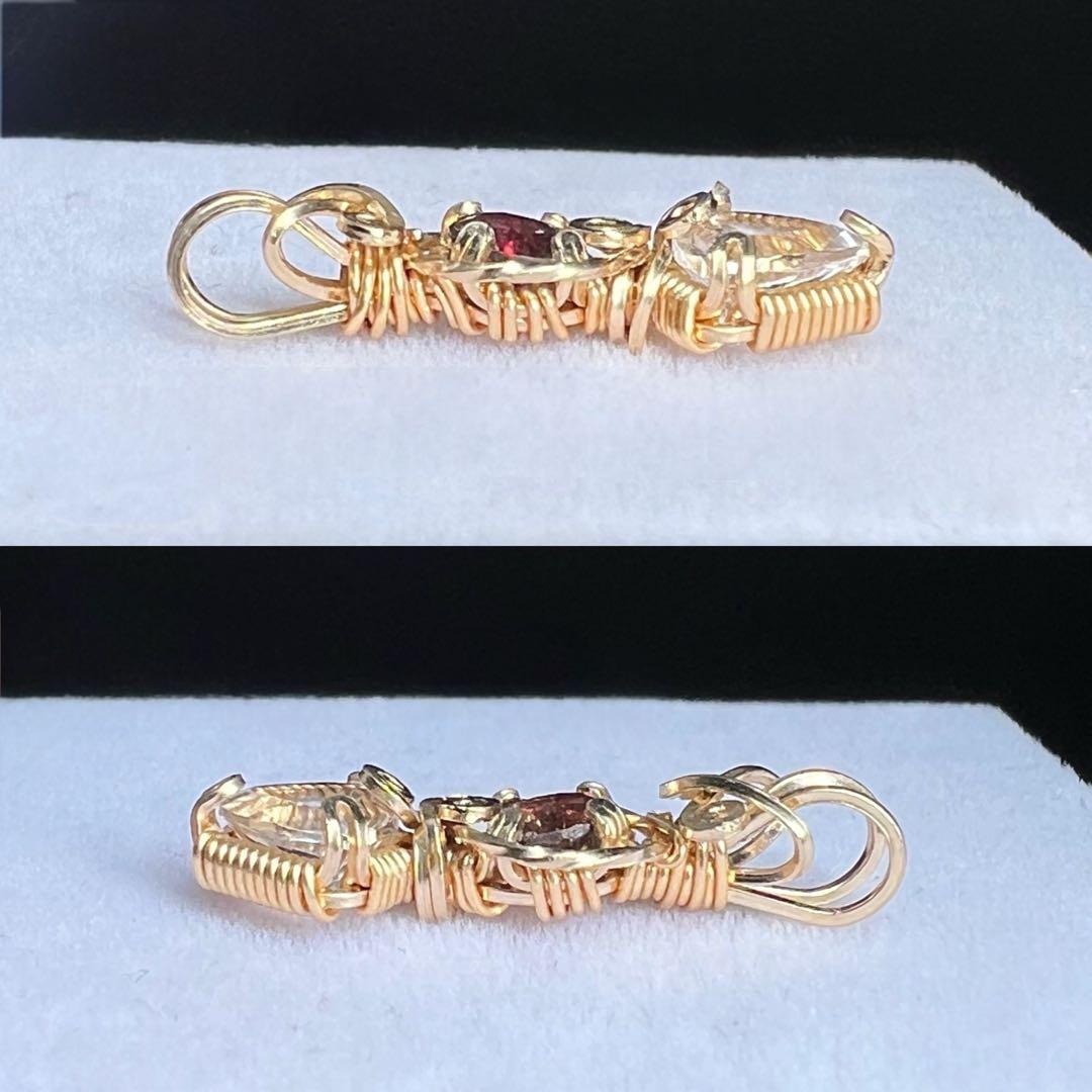 天然石　カラーチェンジサファイア＆ペタライト　ペンダントトップ 14kgf