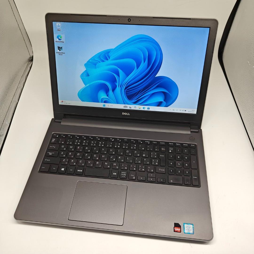 【DELL】高速i7 SSD256GB 16GB 15.6型 グレー ノートPC