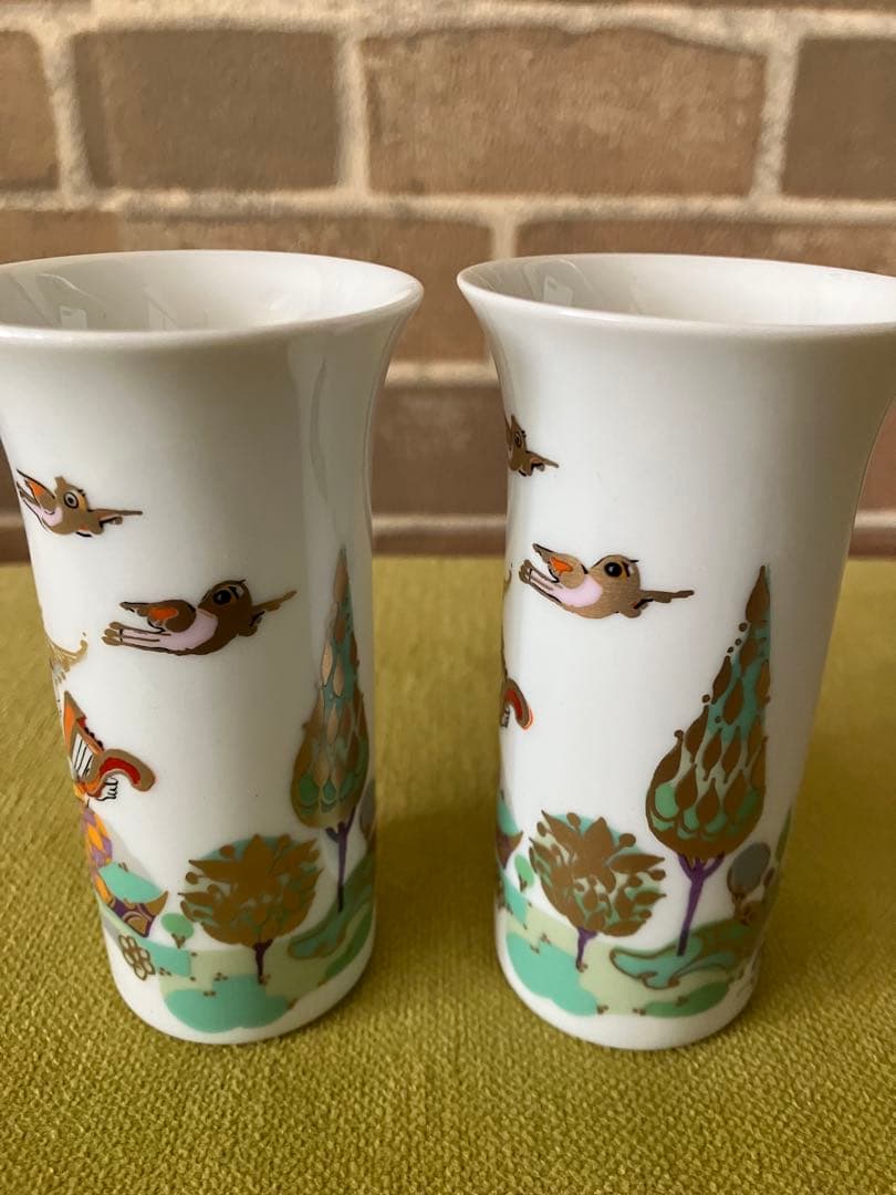 ローゼンタール　陶器製の絵柄付き皿とカップセット