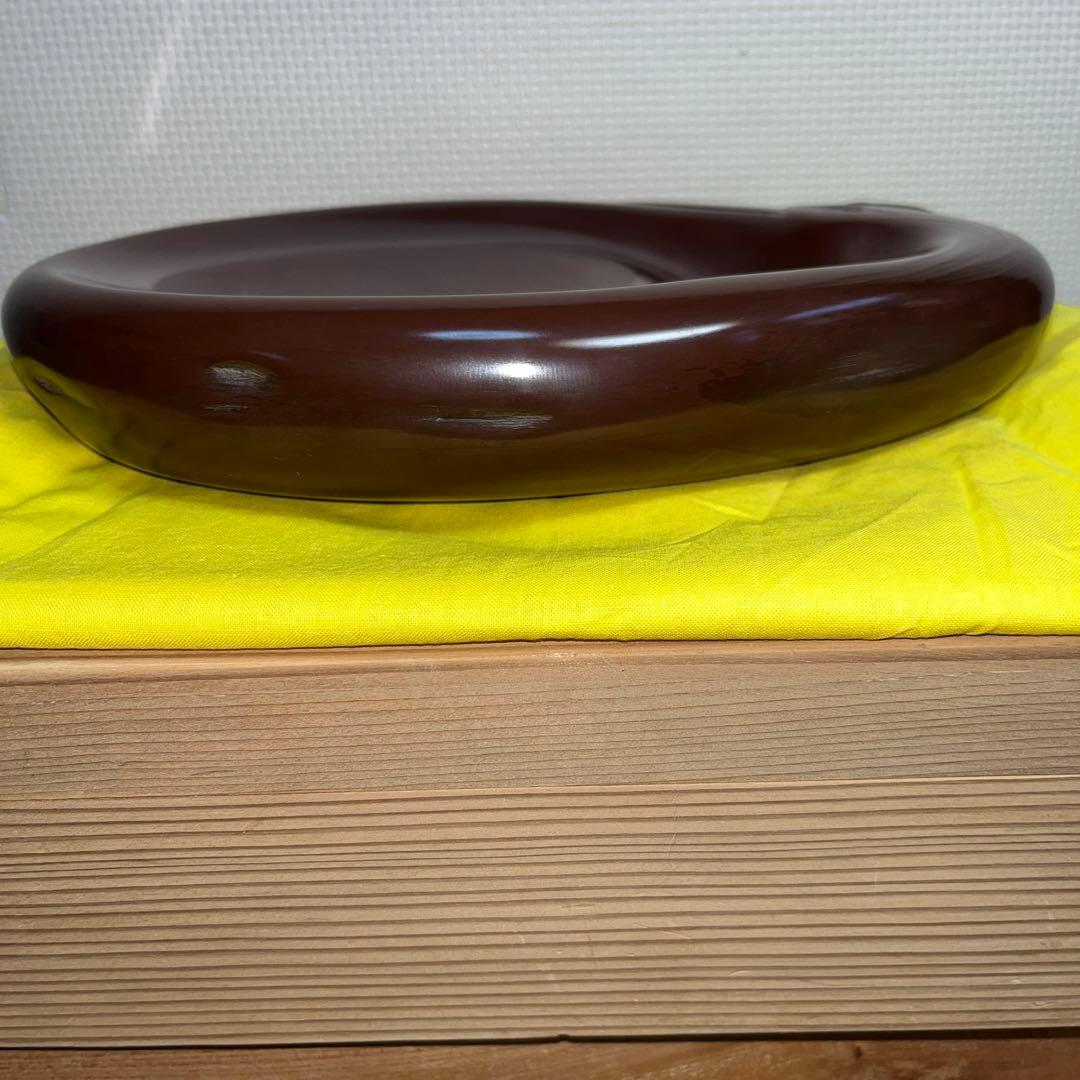 ⭕️紅渓石硯　特殊　千年鶴彫刻　羊堂作　23cm 2.4kg 崎川羊堂