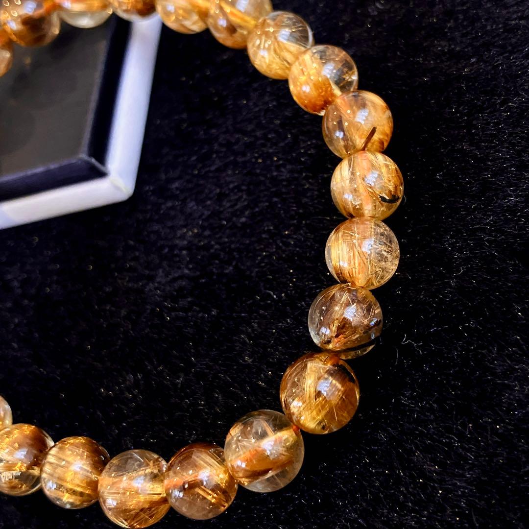 か*な様 高品質！！タイチンルチルクォーツ コッパールチルクォーツ ブレスレット