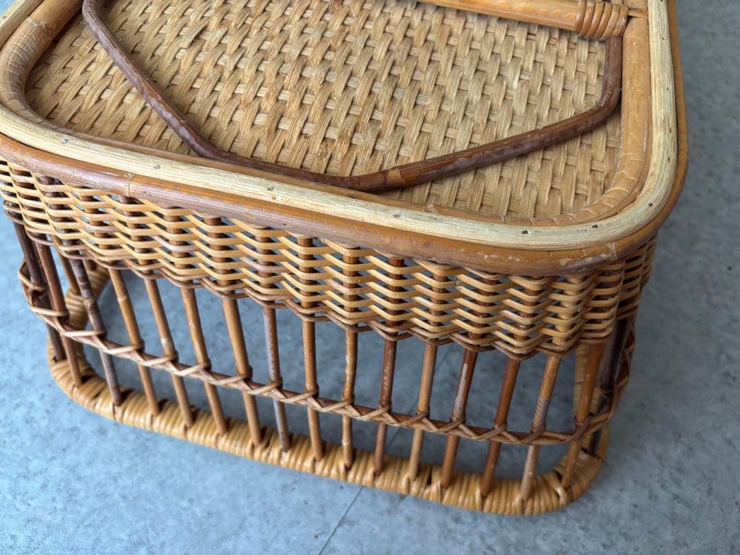 ラタン　竹　かご　北欧