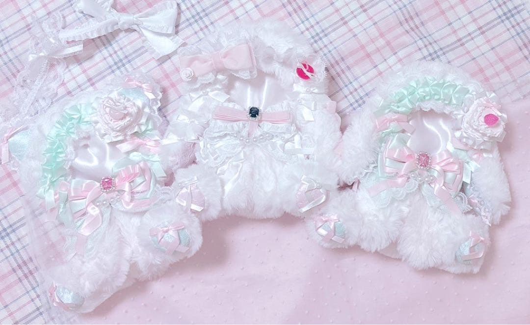 【ハートケーキミントねこ】おすわりぬい服 15cm ピンク ぬい服