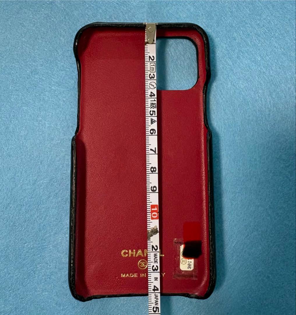 CHANEL ブラックレザー iPhone11pro ケース